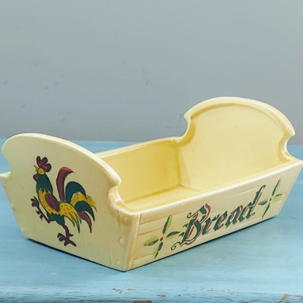 Vintage Metlox Bread Tray Rooster